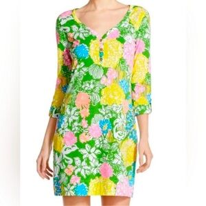 Lilly Pulitzer Hibiscus Stroll Floral Palmetto Dress L